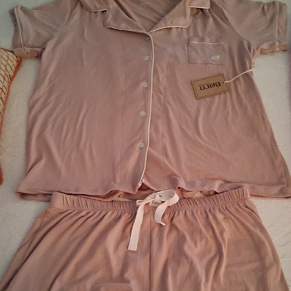 BORN SLEEPWARE Women's Soft Pink Pajama Set